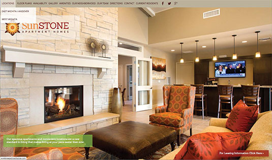 SunSTONE Apartment Homes New Website