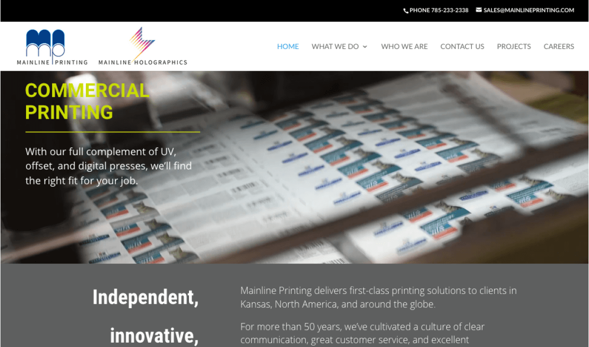 Fresh and Modern Website Developed for Mainline Printing