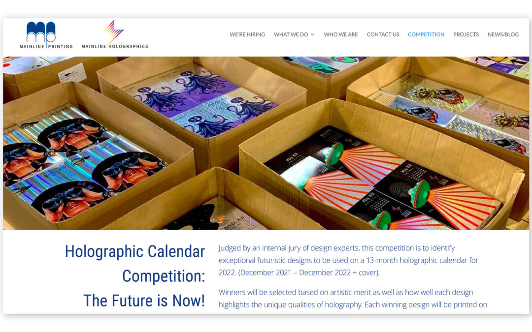 Design Competition Landing Page for Mainline Printing